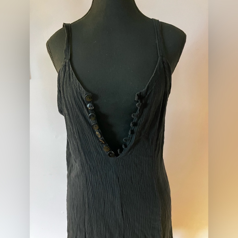 Black Ribbed Tank Top size L